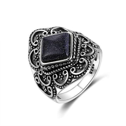 S925 Sterling Silver Natural Stone Ring