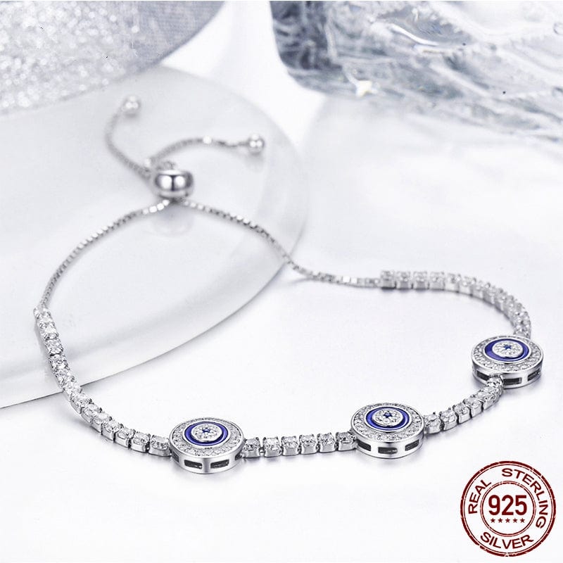 925 Sterling Silver Evil Eye Bracelet