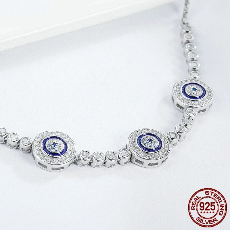 925 Sterling Silver Evil Eye Bracelet