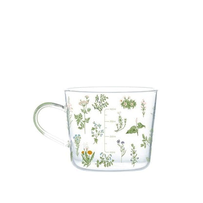 Grass & Flowers Glass Mug