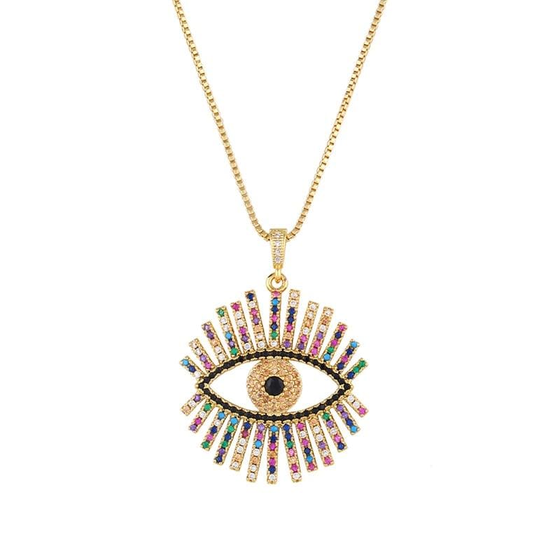 Zirconia Evil Eye Necklaces