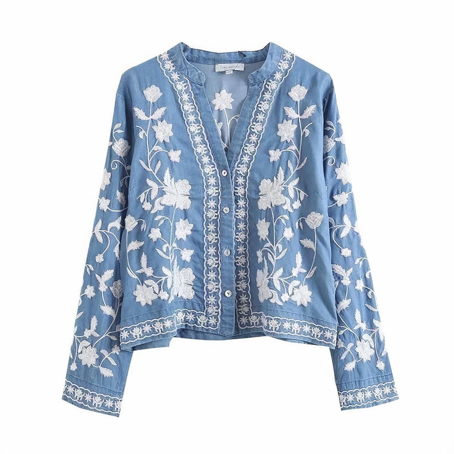 Abelia Floral Embroidered Blouse