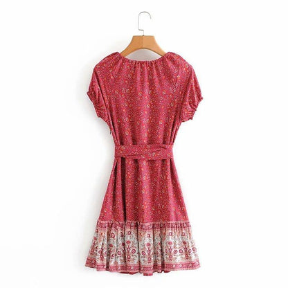 Adamina Boho Mini Dress ( 3 Colors )