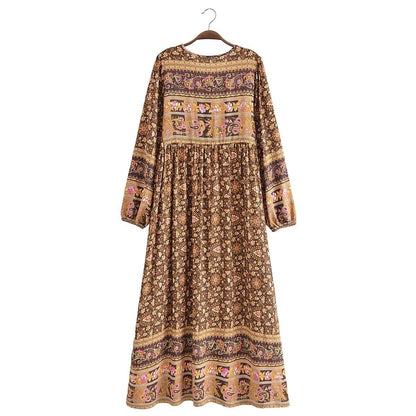 Alice Long Sleeve Boho Maxi Dress