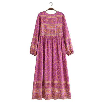 Alice Long Sleeve Boho Maxi Dress