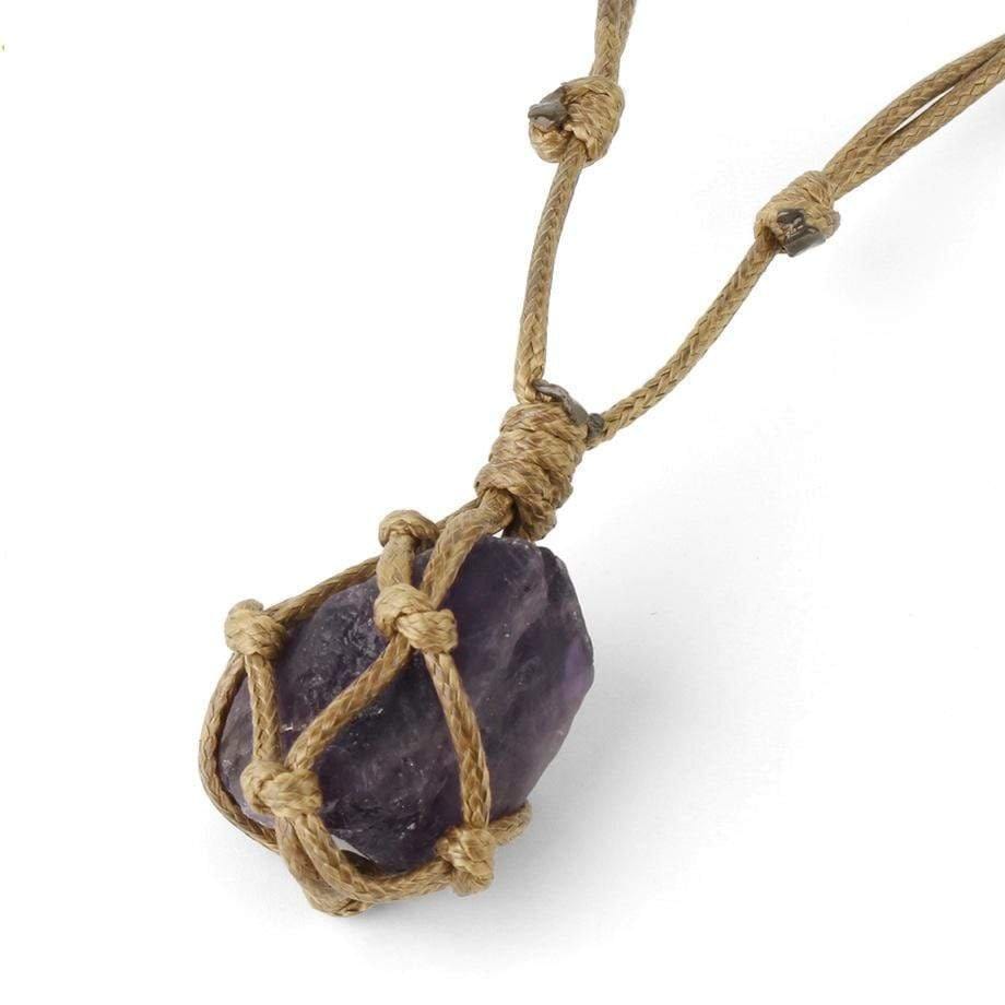 Amethyst, Rose Quartz, Citrine Rope Necklace