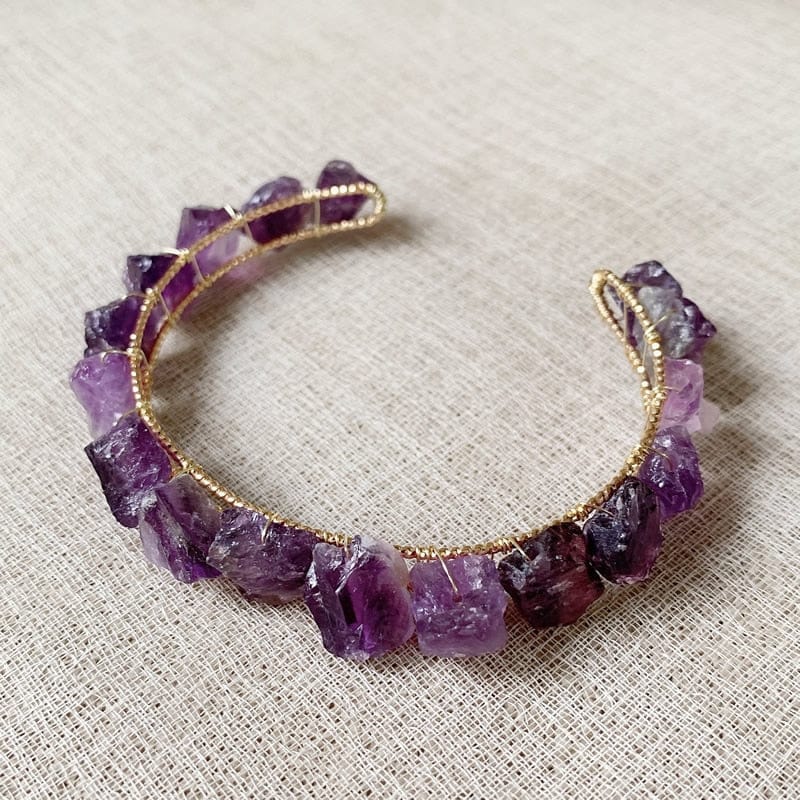 Healing Crystals Cuff Bangle