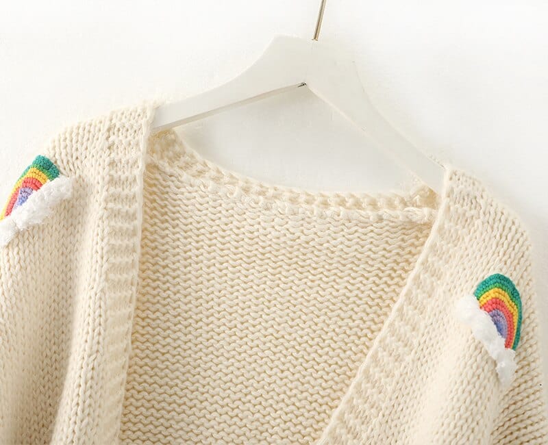 Asha Embroidered Rainbow Cardigan