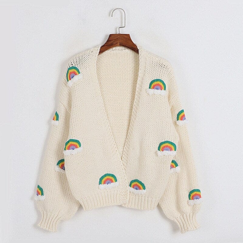 Asha Embroidered Rainbow Cardigan