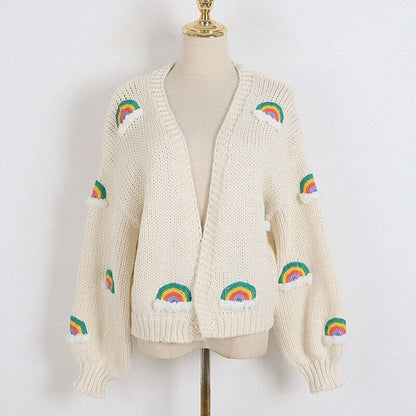 Asha Embroidered Rainbow Cardigan