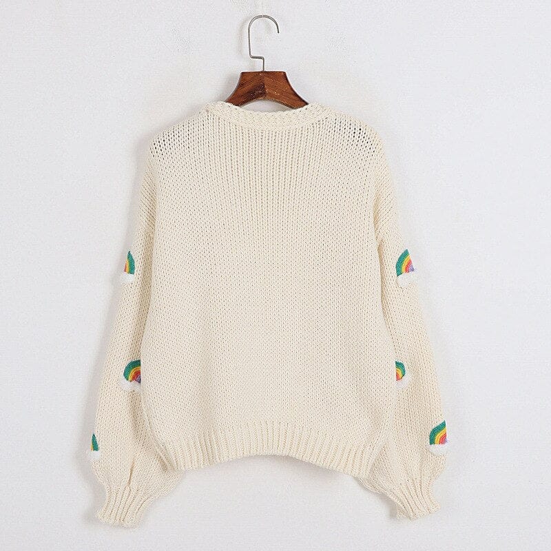 Asha Embroidered Rainbow Cardigan