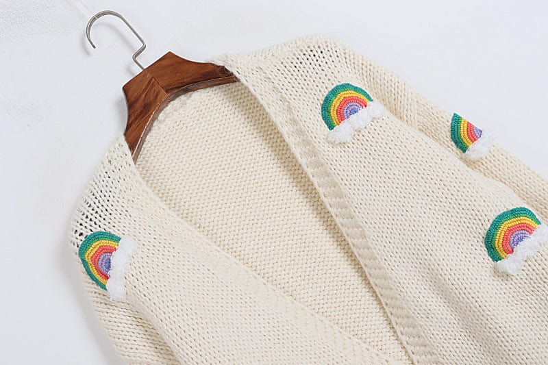 Asha Embroidered Rainbow Cardigan