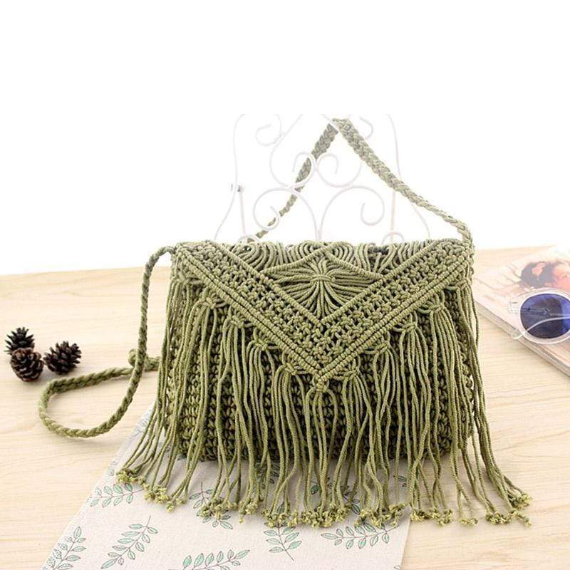 Handmade Crochet Bag with Tassels