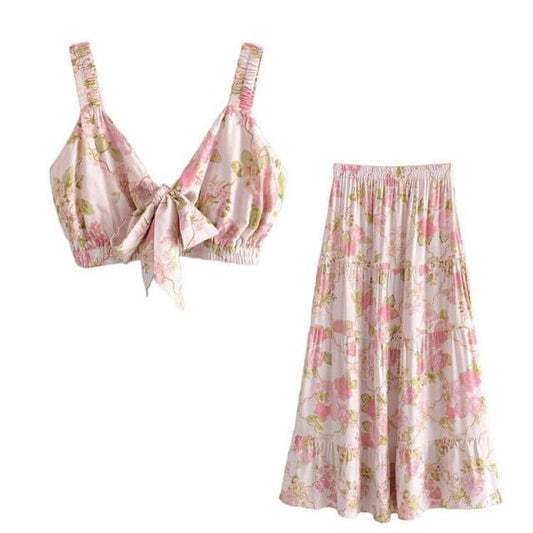 Londyn Floral Maxi Skirt Set