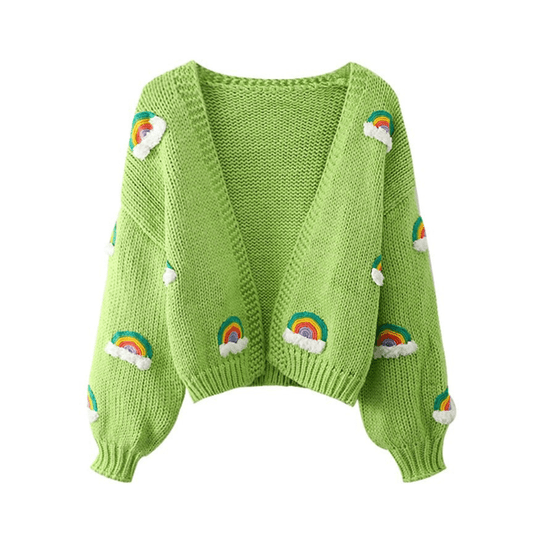 Asha Embroidered Rainbow Cardigan