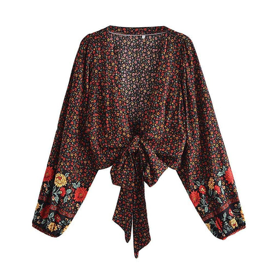 Astarte Floral Boho Long Sleeve Blouse