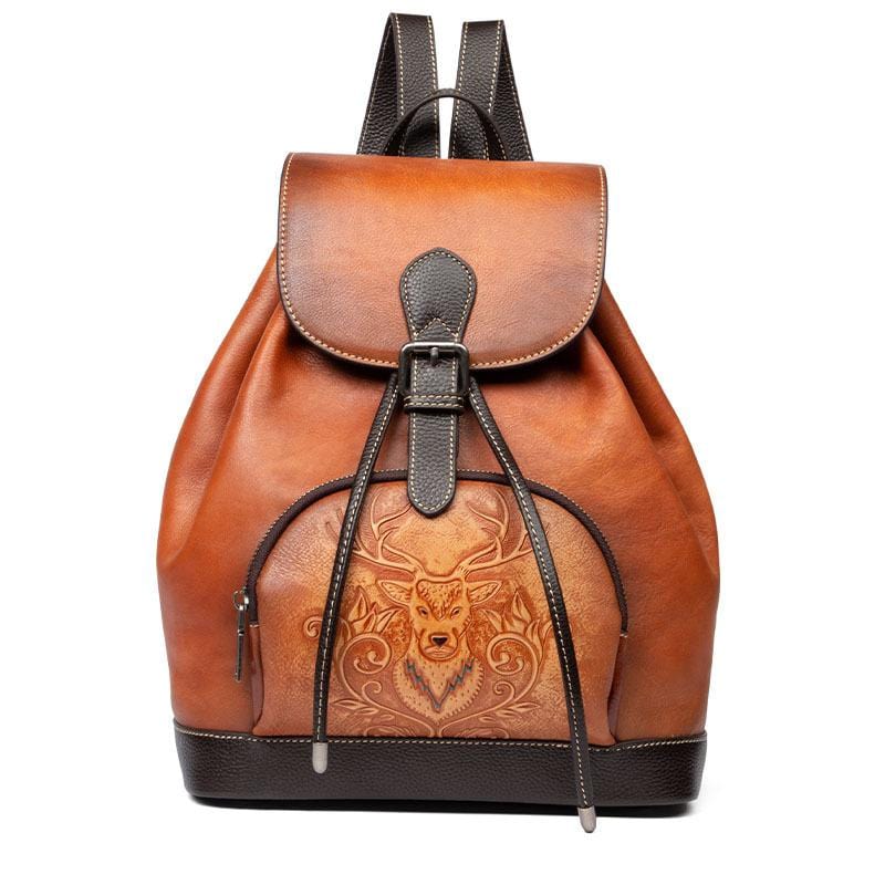 Deer Embossed Backpack