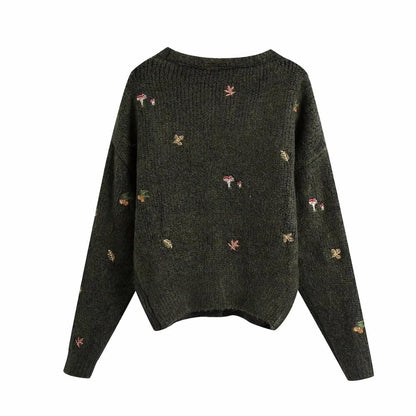 Autumn Forest Fuzzy Knit Cardigan