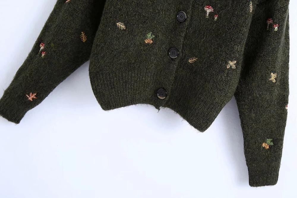 Autumn Forest Fuzzy Knit Cardigan