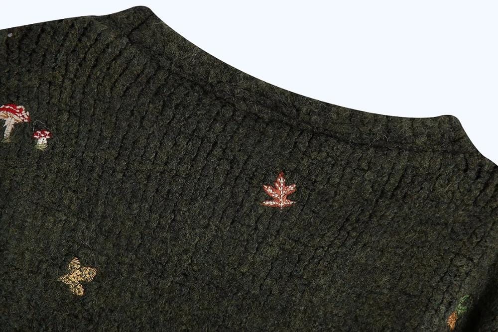 Autumn Forest Fuzzy Knit Cardigan