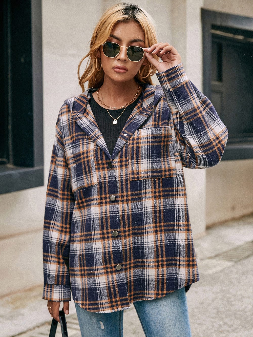 Avalon Plaid Hooded Shacket