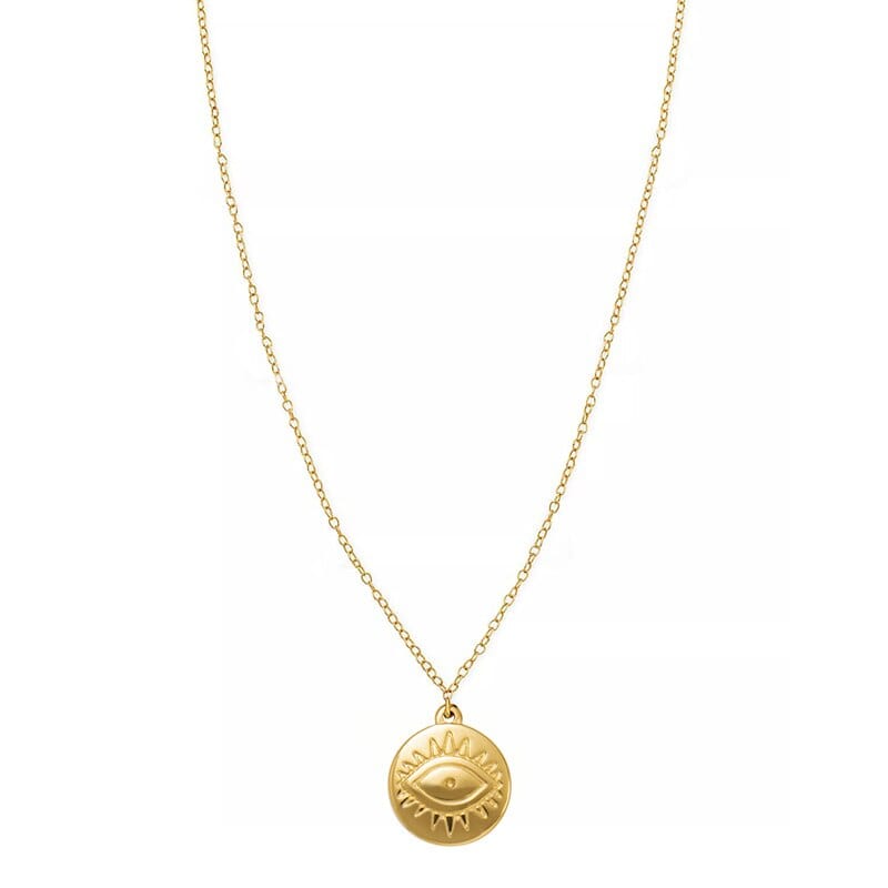 Evil Eye Gold Pendant Necklace