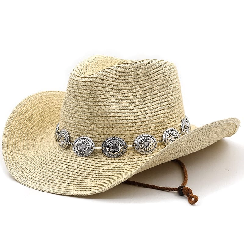 Wesley Straw Western Cowboy Hat