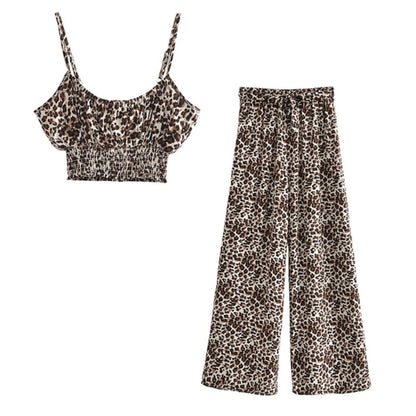 Bess Leopard Two Piece Set