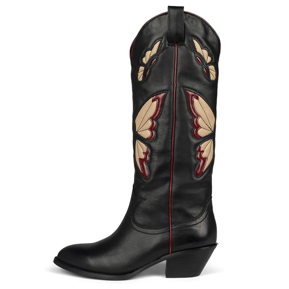 Bessy Embroidery Butterfly Western Boots