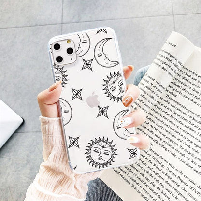 Mystical Sun And Moon Face Phone Case