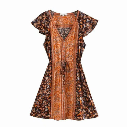 Ailith Boho Mini Dress ( 3 Colors )