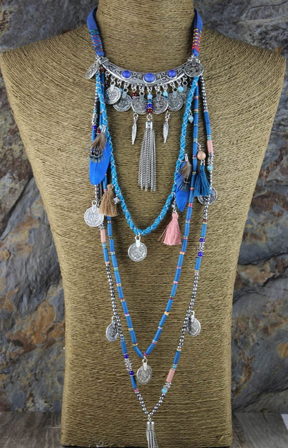 Earthly Gypsy Statement Long Necklace