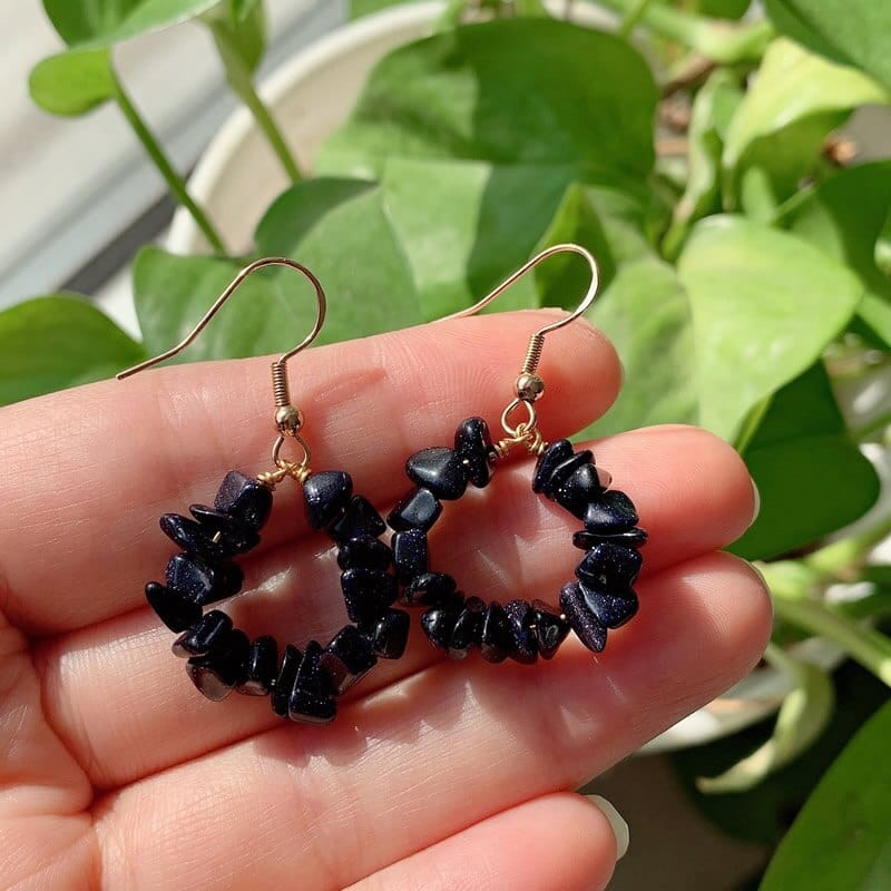 Natural Crystal Beads Earring