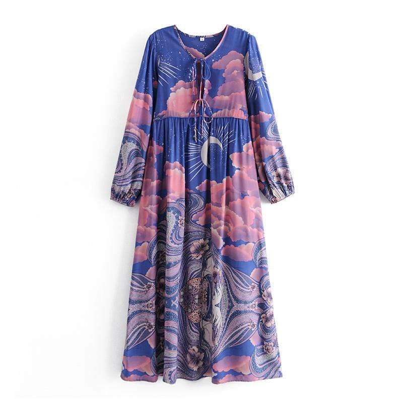 Blue Moon Design Maxi Dress