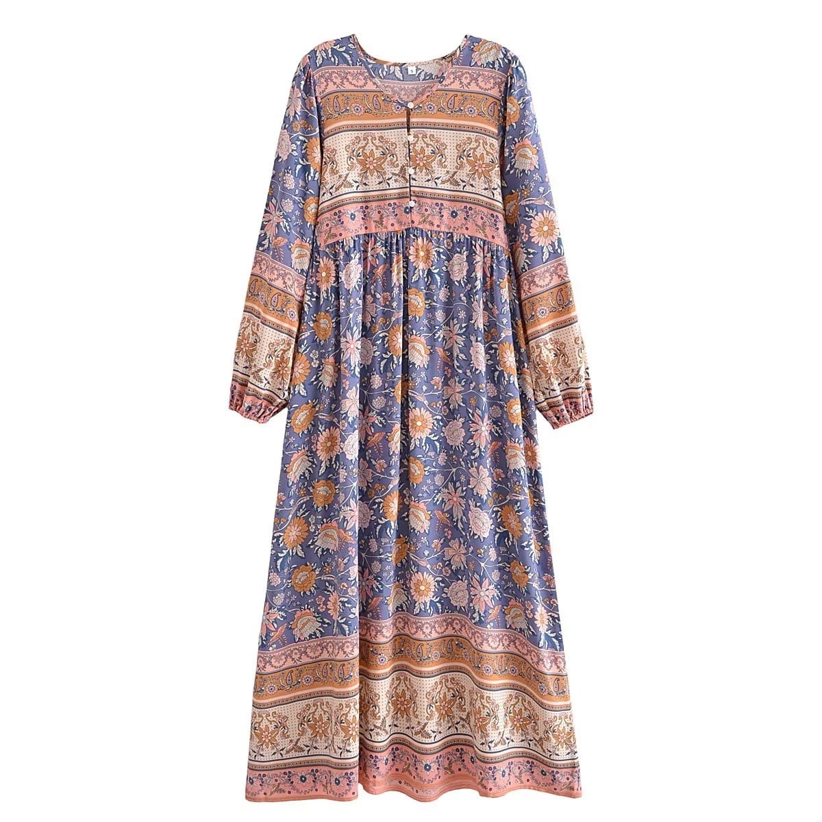 Tallulah Long Sleeve Boho Maxi Dress