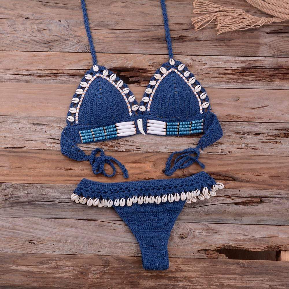 SHELL CROCHET TRIANGLE BIKINI SET