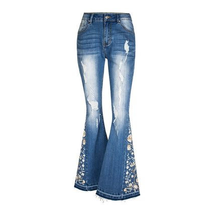 Yasmin Embroidered Flared Jeans