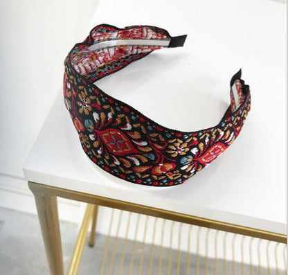 Bohemian Ethnic Embroidered Ribbon Hairbands