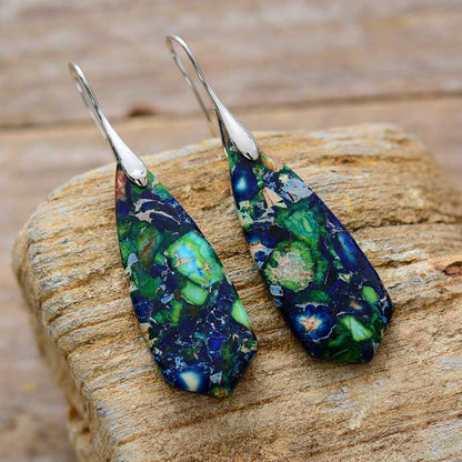 Bohemian Jasper Dangle Earrings