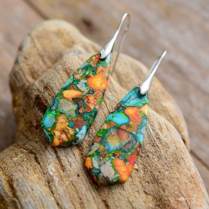 Bohemian Jasper Dangle Earrings