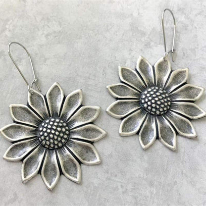 Boho Sunflower Drop Earrings