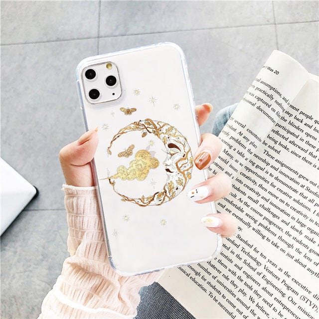 Mystical Sun And Moon Face Phone Case