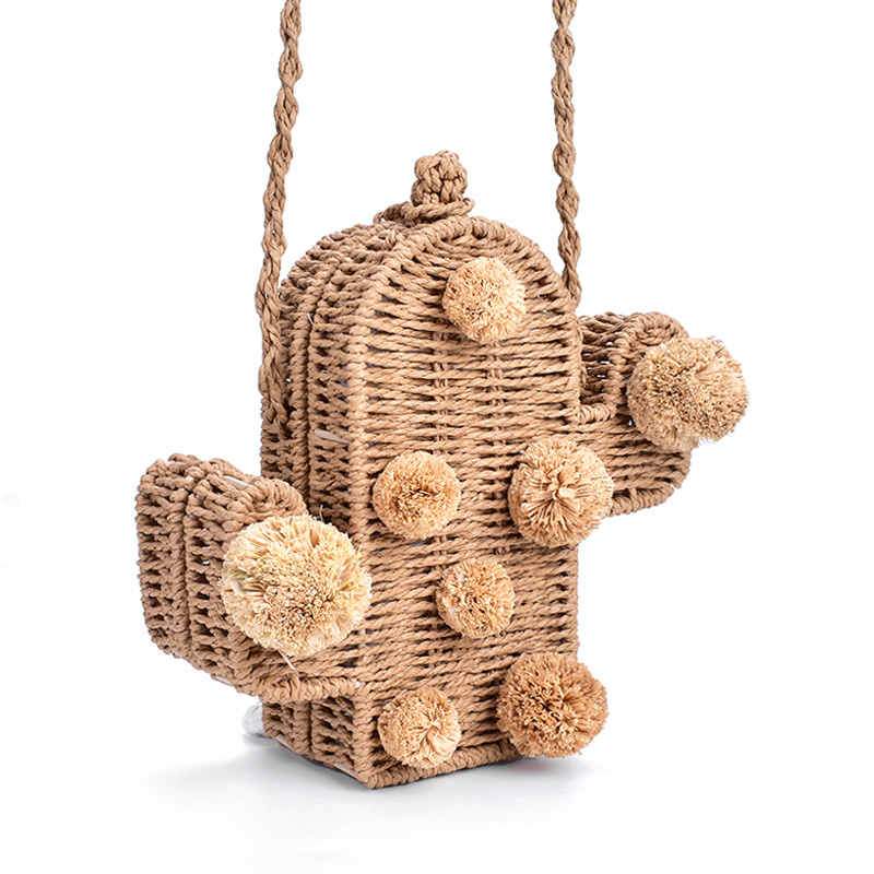 Cactus Straw Summer Bag