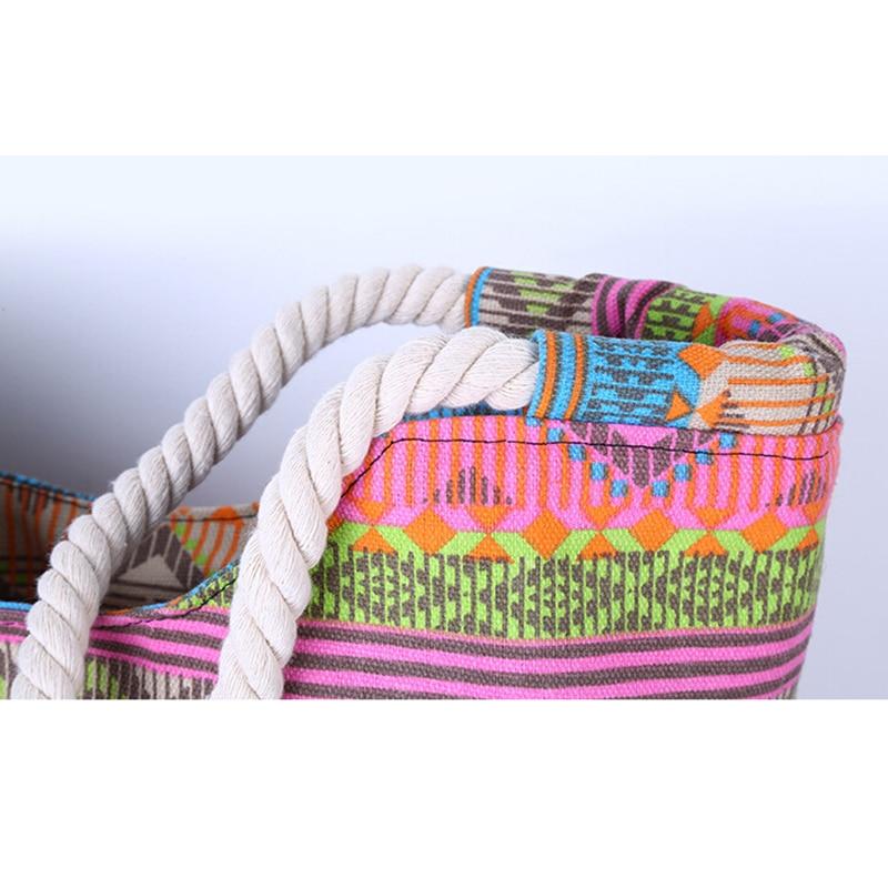 Canvas Striped Shoulder Bag