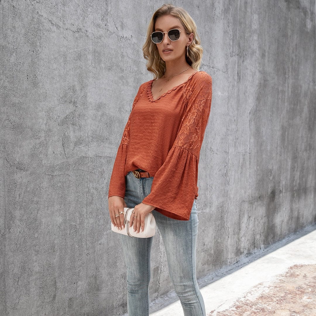 Celeste Lace Long Sleeve Blouse