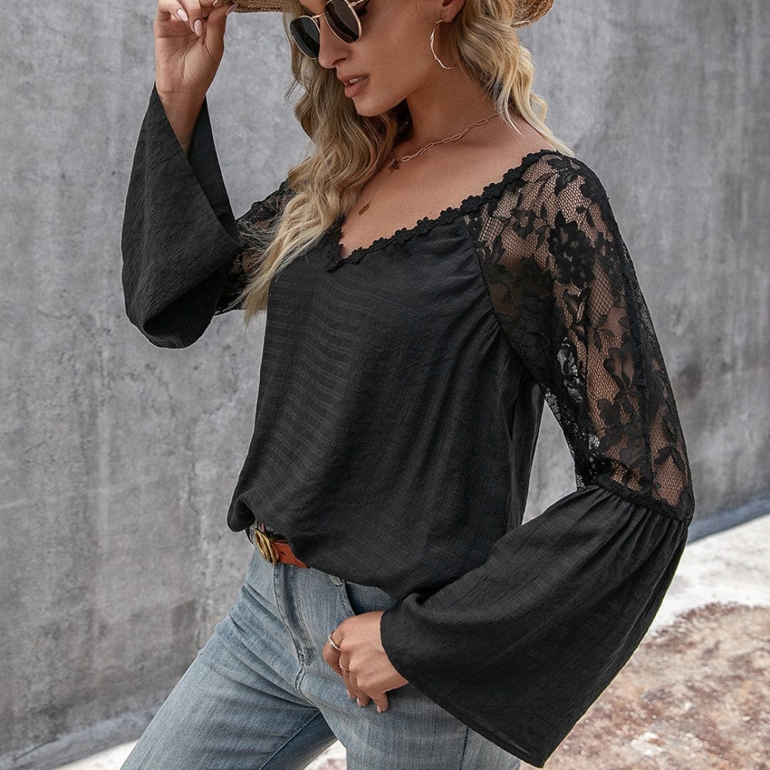 Celeste Lace Long Sleeve Blouse