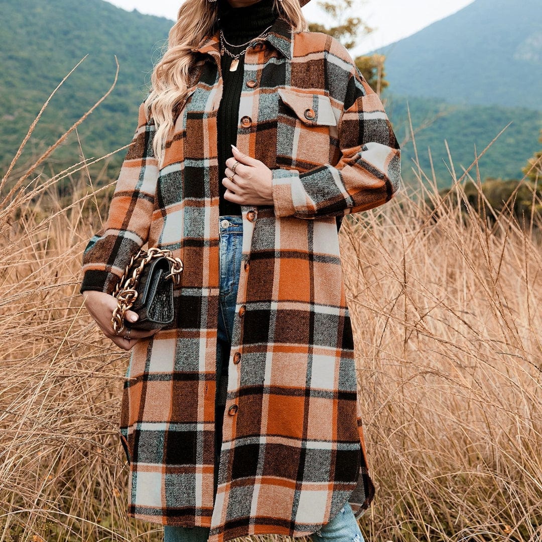 Celeste Longline Plaid Shacket