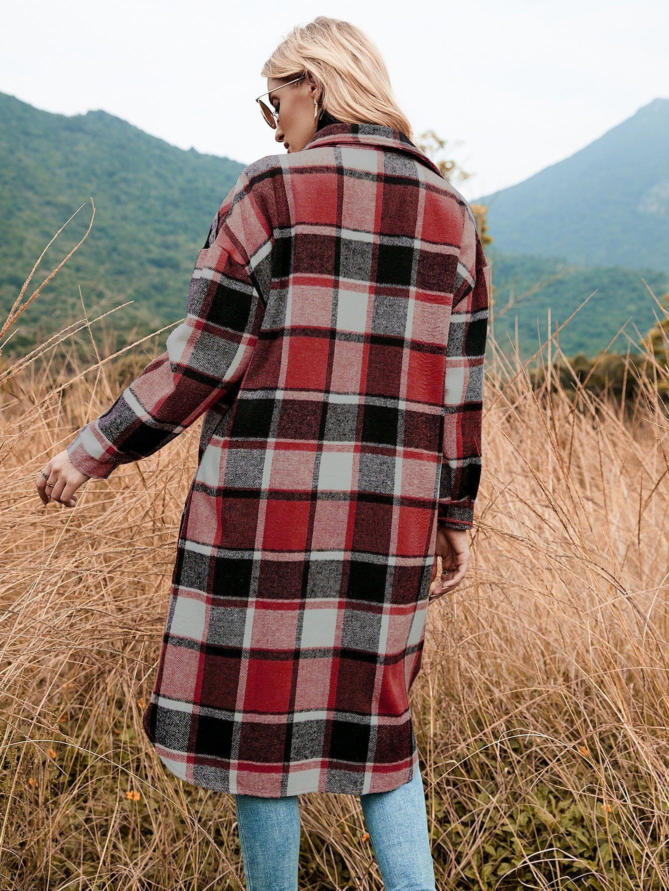 Celeste Longline Plaid Shacket