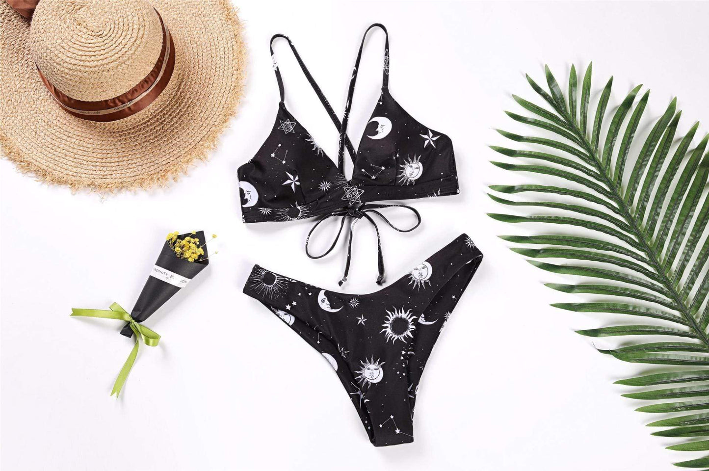 Celestial Print Bikini Set