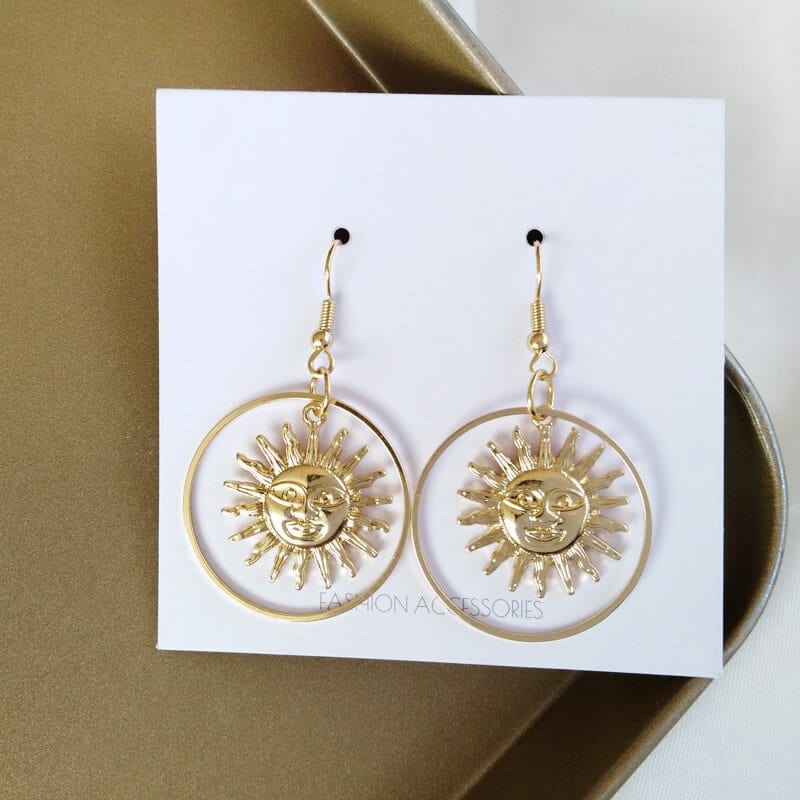 Sun Hoop Earrings